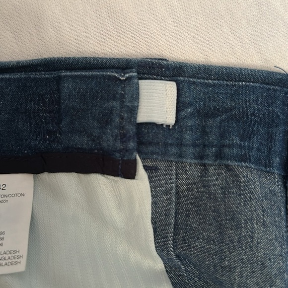 NWT Haggar Comfort Cotton Denim Shorts with Expandable Waist Zipper Mens Size 42 - Picture 9 of 12